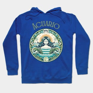 "Celestial Aquarius Blaze"- Zodiac Horoscope Star Signs Hoodie